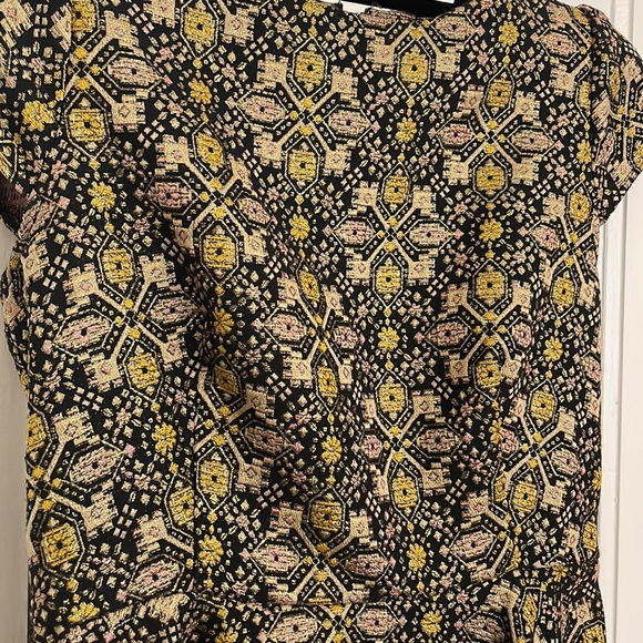 Honey Open Back Gold Fit and Flare Mini Dress - Picture 5 of 6